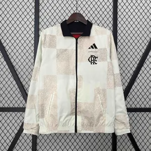 23-24 Flamengo Trench Coat Reversible Windbreaker Double-Sides Jacket Soccer Yupoo 6