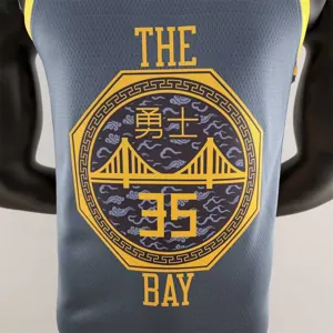 2018 DURANT #35 Golden State Warriors Grey NBA Jersey 6