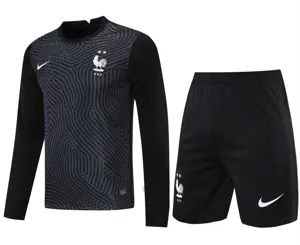 2021 France black goalkeeper long sleeve