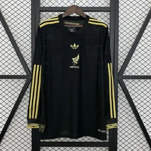 2025 Mexico Gold Cup Black Long Sleeve Kit Soccer T-Shirt AAAAJersey Supply Yupoo