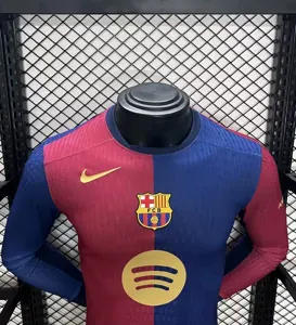 24-25 Barcelona Home Long Sleeve Kit Player Version Shirt Soccer AAAAJersey Yupoo 2