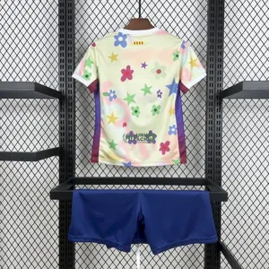 25-26 Barcelona Flower Special Edition Kid Kits Youth Apparels AAAAJersey Supply Yupoo 1