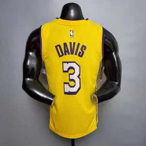 DAVIS #3 Lakers V-neck City Edition yellow 4