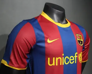 10-11 Barcelona Home Retro Kit Vintage Player Version Sino Shirt AAAAJersey Dropship Yupoo 3