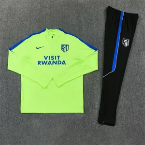 26-27 Atletico Madrid Mens Kit Fluorescent Green Half Pull Training Suit Yupoo 7