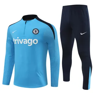 24-25 Chelsea Long Sleeve Tracksuit Blue Training Suits Football Replicas Yupoo