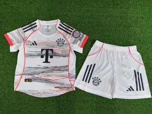 25-26 Bayern Munich Away Player Version Kid Kits Youth Apparels Soccer AAAAJersey Supplier Yupo