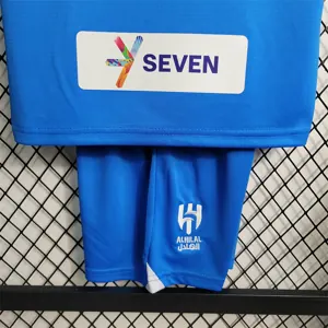 23-24 Al Hilal Home kids Size 16-28 Soccer Jerseys 11