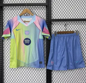 25-26 Barcelona Color Special Edition Kid Kits Youth Apparels Soccer AAAAJersey Yupoo 6