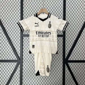 24-25 AC Milan Fouth Kid Kits Beige Children Sets Jersey Supplier Yupoo