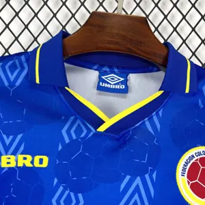 1994 Colombia Retro Mens Away Kit Football Long Sleeve Shirt AAAAJersey Supply Yupoo 6 6