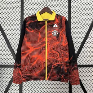 2024 Manchester United Trench Coat Reversible Windbreaker Jacket Soccer AAAAJersey Yupoo 1