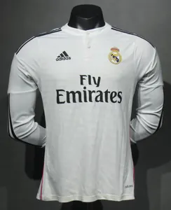 14-15 Real Madrid Home Retro Kit Vintage Player Version Long Sleeve Shirt AAAAJersey Dropship Y