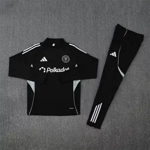25-26 Inter Miami Black Training Kits Long Football Tracksuits 2