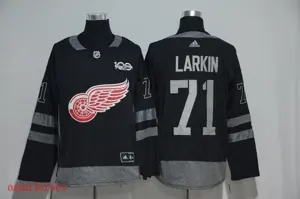 Detroit Red Wings 100 anniversary ice hockey jersey M-3XL 底特律红翼队100周年纪念版冰球服 2