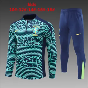 2024 Brazil Kids Long Sleeve Training Suit Football Shirts