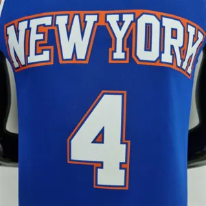 75th Anniversary Ross #4 New York Knicks Jordan Limited Blue NBA Jersey 6