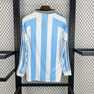1998 Argentina Home Long Sleeve Retro Kit Vintage Shirt AAAAJersey Supplier Yupoo 6