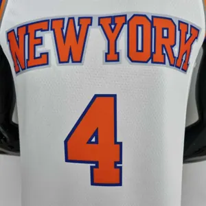 75th Anniversary Ross #4 New York Knicks White NBA Jersey 7
