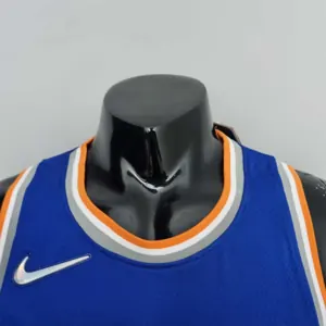 75th Anniversary Lin #17 New York Knicks Blue NBA Jersey 3
