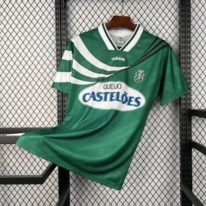 94-95 Sporting Away Football Retro Kit Vintage T-Shirt AAAAJersey Wholesale Yupoo 7
