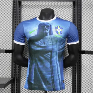 2024 Brazil Jesus Blue Special Edition Player Version Shirt AAAAJersey Supplier Yupoo