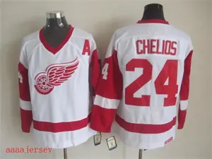 Red Wings retro ice hockey jersey M-3XL 底特律红翼队复古冰球服 5