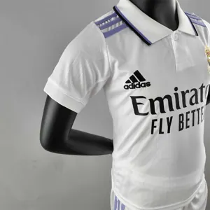 22-23 Real Madrid home kids kit 1