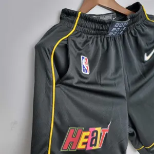 2022 Miami Heat Urban Edition Shorts Black NBA Jersey 7