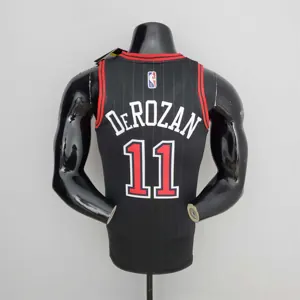 75th Anniversary DeRozan#11 Bulls Flyers Black NBA Jersey 4