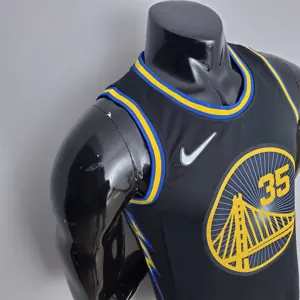 2022 Season Durant #35 Warriors City Edition Black NBA Jersey 4