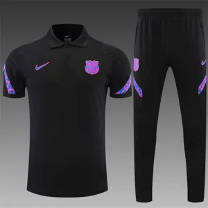 Barcelona Polo black purple-logo 9