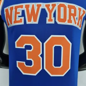 75th Anniversary Randle #30 New York Knicks Blue NBA Jersey 2