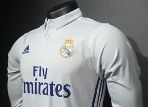 16-17 Real Madrid Home Retro Kit Vintage Player Version Long Sleeve Shirt AAAAJersey Dropship Y 3