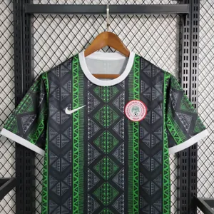 2023 Nigeria Training Green&Black S-XXL Cheap Soccer Jerseys 1