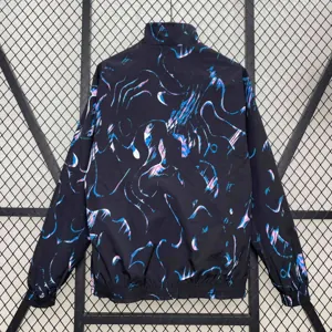 24-25 Real Madrid Red&Navy Trench Coat Reversible Windbreaker Double-Sides Jacket AAAAJersey Yu 1