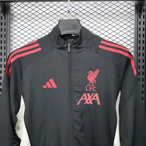 25-26 Liverpool Black Windbreaker Jacket AAAAJersey Supply Yupoo 5