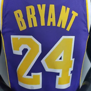 New Lakers Jordan Bryant #24 Theme Purple Round Neck 3