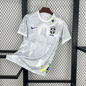 2025 Brazil Christ The Redeemer White Special Edition Shirt Soccer Uniform AAAAJersey Wholesale